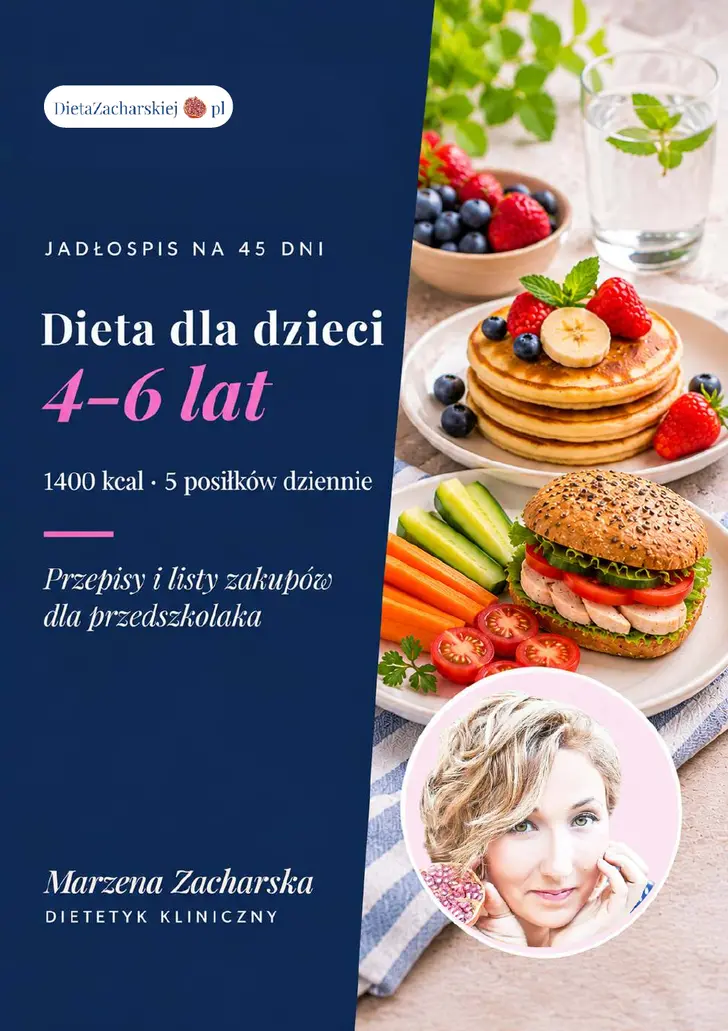 Okładka jadłospisu Dieta dla dzieci 4–6 lat – 45 dni, 1400 kcal